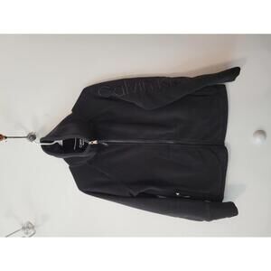 Calvin Klein Black Fleece Jacket with Zip-Up Front